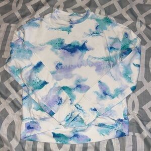 Women’s All in Motion Size Extra Small Blue & White Tie-Dye Sweatshirt Like New
